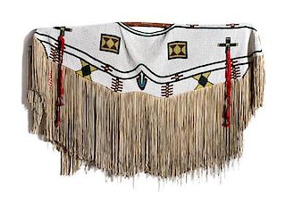 A Sioux Beaded Dress Yoke Width 51 1/2 inches.