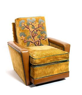 Thomas C. Molesworth (1890-1977), Upholstered Arm Chair Height 33 1/2 x length 31 x depth 32 inches.