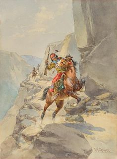 Herman Wendelborg Hansen, (American, 1854-1924), Coming over the Pass