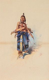 Edgar Samuel Paxson, (American, 1852-1919), The Arrow Crow-Warrior