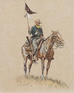 Olaf Wieghorst, (Danish/American, 1899-1988), Cavalry Man