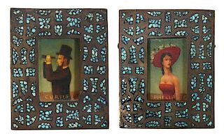 * Philip Campbell Curtis, (American, 1907-2000), Diptych No. 1 and Diptych No. 2