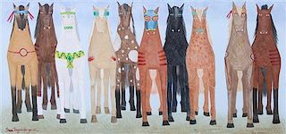 Susi Nagoda-Bergquist, (American, 20th Century), The Horses