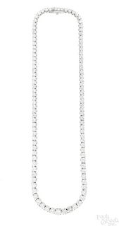 Platinum and diamond riviera necklace