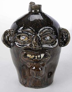 Grace Nell Hewell Stoneware face Jug