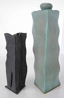 Two Hiroshi Sueyoshi Stoneware Sculptures