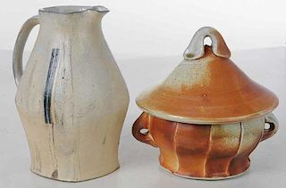 Two Pieces of Contemporary Art Pottery