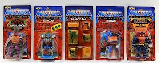 5 Mattel He-Man MOTU MOSC Figures & Weapon Pak