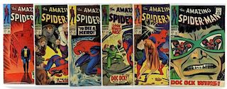 6 Marvel Comics Amazing Spider-Man No.50 to 55 Run