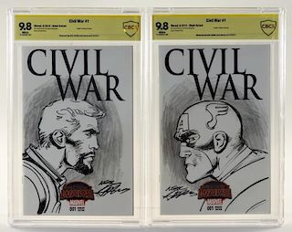 Neal Adams Captain America & Iron Man Sketch Cover