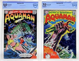 2 D.C Comics Aquaman No.32 33 CBCS Graded