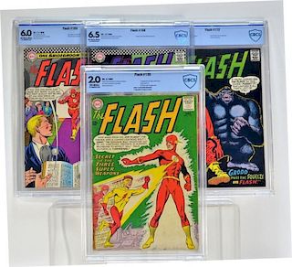 4 CBCS Graded D.C Comics Flash No.135 165 166 172