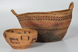 Washo Basket PLUS Havasupai / Walapai Basket, From an American Museum