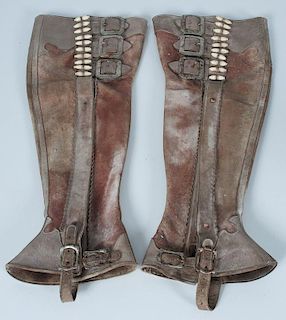 Mexican Leather Half Chaps, From an American Museum