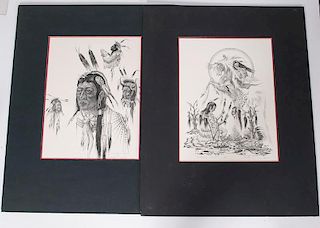 Woody Crumbo (Potawatomi, 1912-1989) Lithographs