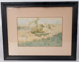 Frederic Remington (American, 1861-1909) Lithograph on Paper
