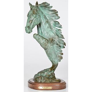 Juan Dell (American, b.1933) Bronze Sculpture, Spring Colt