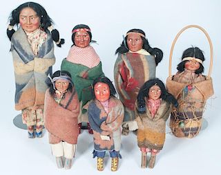 Collection of Skookum Dolls