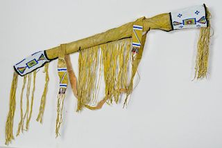 Sioux Beaded Hide Rifle Scabbard, From an American Museum
