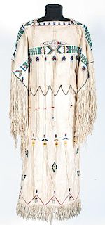 Southern Plains Beaded Hide Dress, From an American Museum