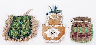 Northern Plains Beaded Hide Pouches