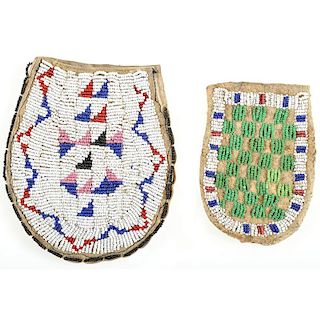 Sioux Beaded Hide Pouches