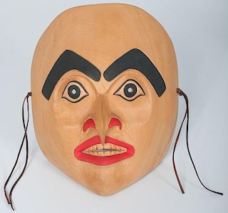 Larry Shaw (Tsimshian, 20th century) Carved Wood Mask