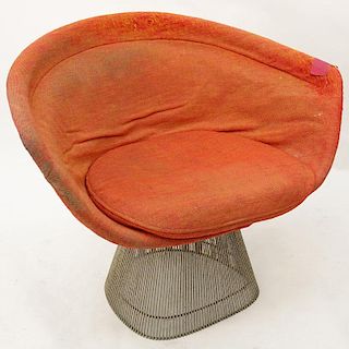 Warren Platner for Knoll Upholstered and Steel Lounge Chair.