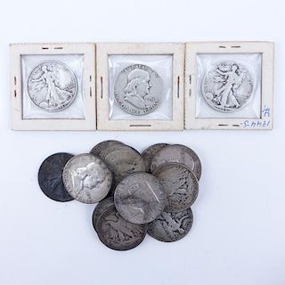 Collection of Fifteen (15) Half Dollar Silver Dollars.