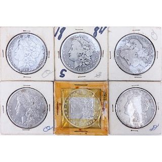 Collection of Six (6) Morgan Silver Dollars.