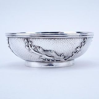 Antique Pavel Ovchinnikov Russian Sterling Silver Relief Bowl.
