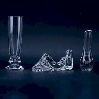 Lot of Three (3) Baccarat Crystal Table Top Items.