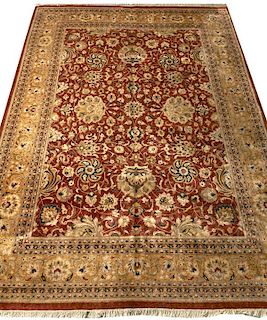Roomsize Pakistani carpet. Appx 9' x 12'4"