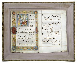 Illuminated manuscript, c 1400/1500,