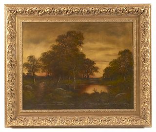 Continental School Painting After Claude Lorrain, signed