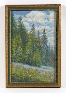 Gunnar Widforss Painting (Attrib), Forest Landscape