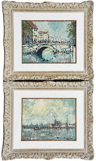 Simon Kramsky, 2 Paintings, Views of Paris