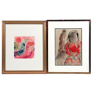 Chagall Lithos, "Maternite au Centaure" & "Tamar"