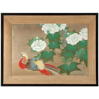 Kinsei Hatakeyama Pheasant and Flower Painting, 1929,