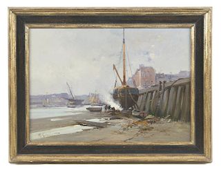 Mathilde Lenoir, (French, 19th/20th c), Port de Dieppe