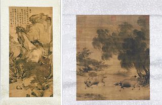 Lot of Two Chinese Hanging Scrolls.