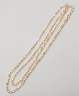 LONG CULTURED PEARL NECKLACE