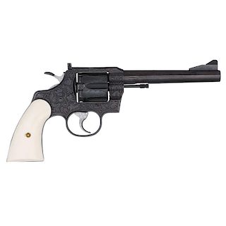 **Engraved Colt 357 Revolver