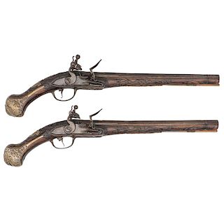 Pair of Early Albanian Flintlock Pistols