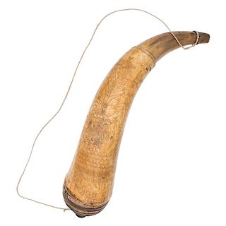 Engraved Powder Horn Dated 1787