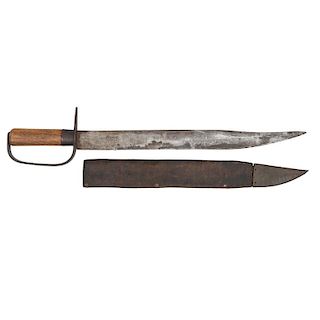 Confederate D-Guard Bowie Knife with Scabbard
