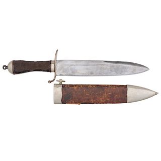 Large Early Unmarked Bowie Knife
