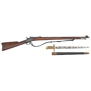 Model 1870 Springfield Navy Rolling Block Rifle W/Saber Bayonet