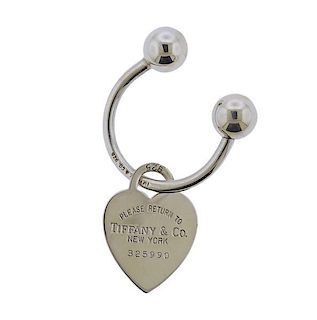 Tiffany & Co Return to Tiffany Sterling  Heart Tag Key Ring
