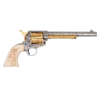 Custom Engraved Colt Black Powder Single Action Army Revolver